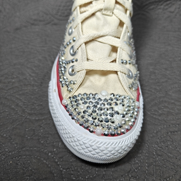 Converse All Star Chuck Taylor High Tops Rhinestone-Encrusted Size Women's 7.5 - Picture 7 of 11